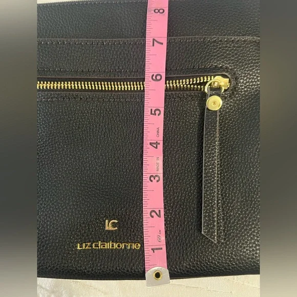 Liz Claiborne Crossbody Handbag Black Faux Pebble Leather
Shoulder Bag - EUC - Picture 15 of 16